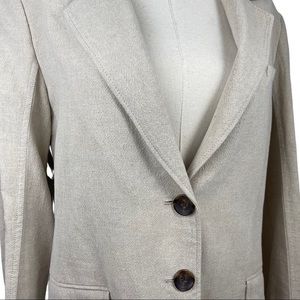 CREAM/ light tan linen blazer oversized